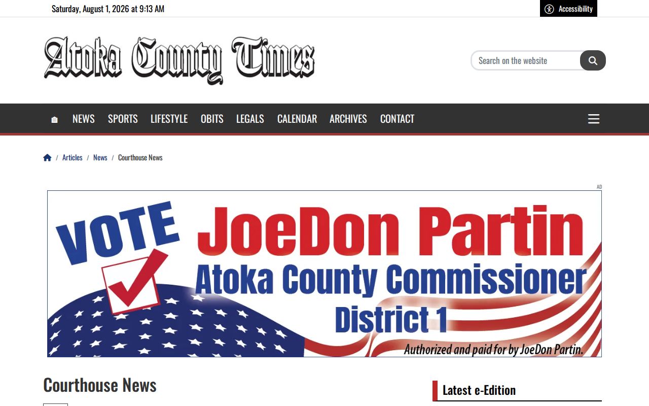 Atoka County courthouse record lead for 24-hour release verification